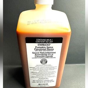 Starbucks Pumpkin Spice Flavored Sauce ~Best Before 4/10/2026. 63 OZ